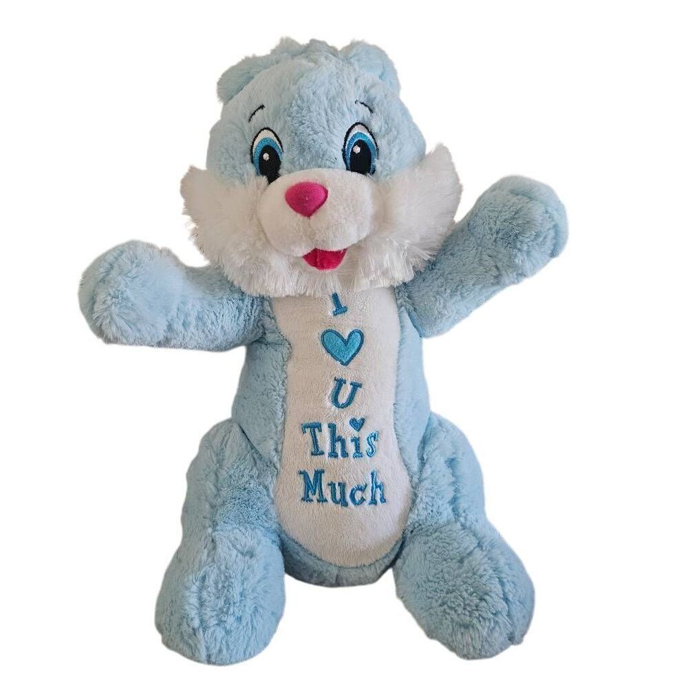 Dan Dee blue bunny Rabbit i love you this much large plush